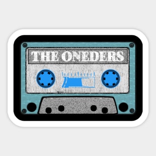 the oneders blue cassette Sticker